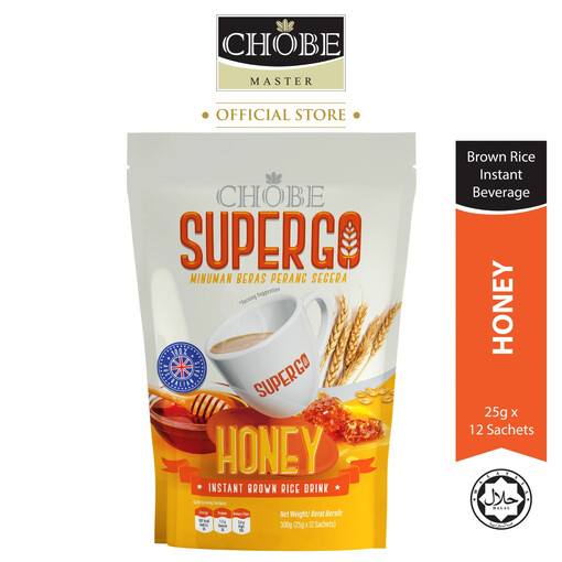 CHOBE SUPERGO Instant Brown Rice Drinks - Honey (25g x 12's)