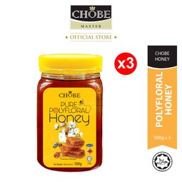 CHOBE Pure Polyfloral Honey (500g x 3)