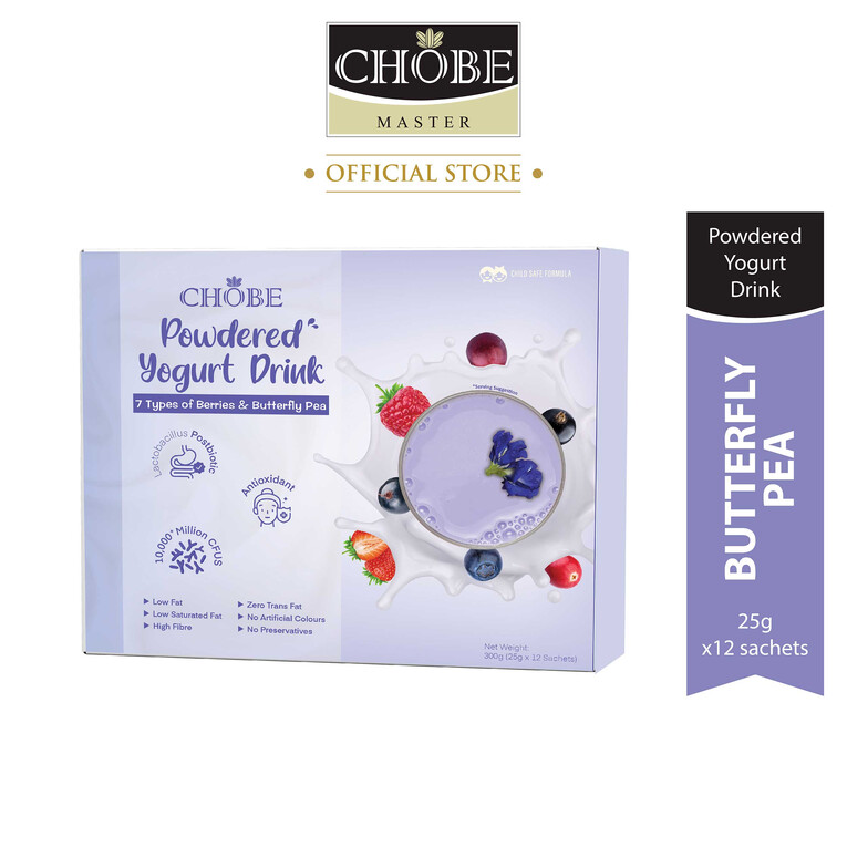 CHOBE Powdered Yogurt Drink - Mix Berries (25g x 12's) [Free Shaker]