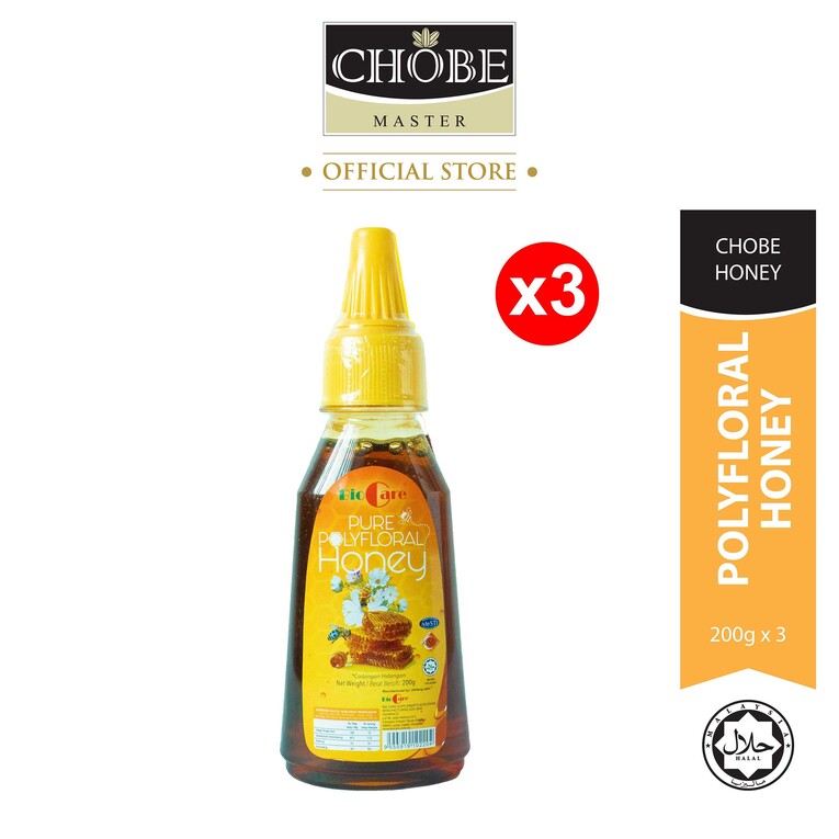 CHOBE Pure Polyfloral Honey (200g x 3)